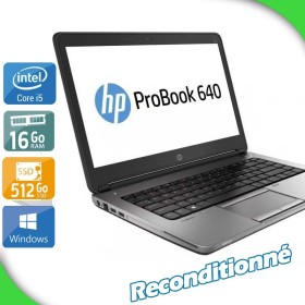 HP probook  640 G1 512 go SSD 16gb ddr3 windows 10 pro