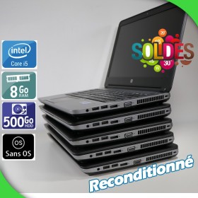 LOT DE 5 ordinateurs portables HP 640  CORE I5 500 go  8GB